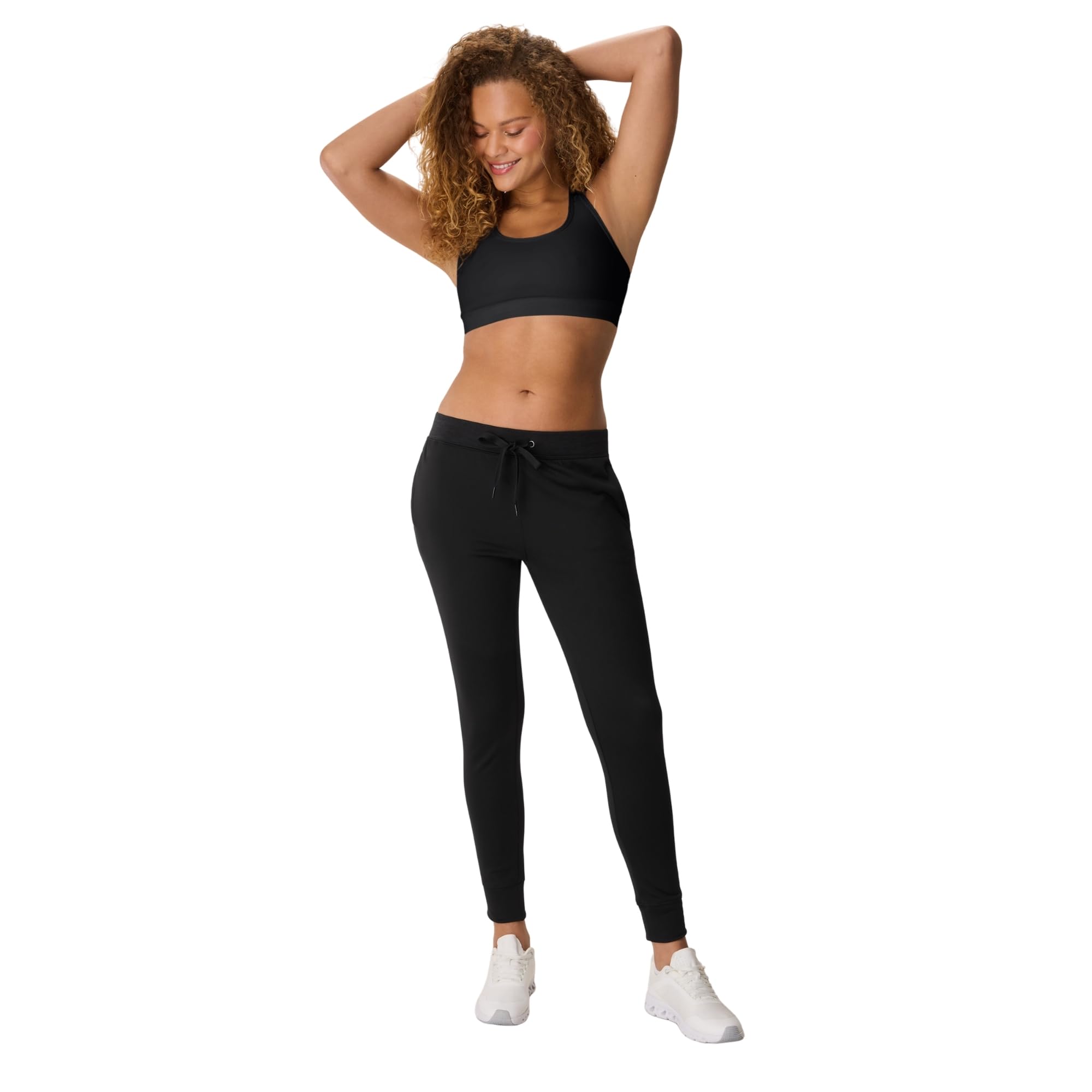 Hanes Wireless Racerback Moisture-Wicking Stretch Sports Bra with Compression Support, 1 Or 2 Pack Soutien-Gorge de Sport Femme (Lot de 1)