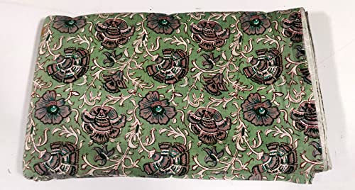 Tissu en coton doux indien imprimé main pour kurti robe coussin