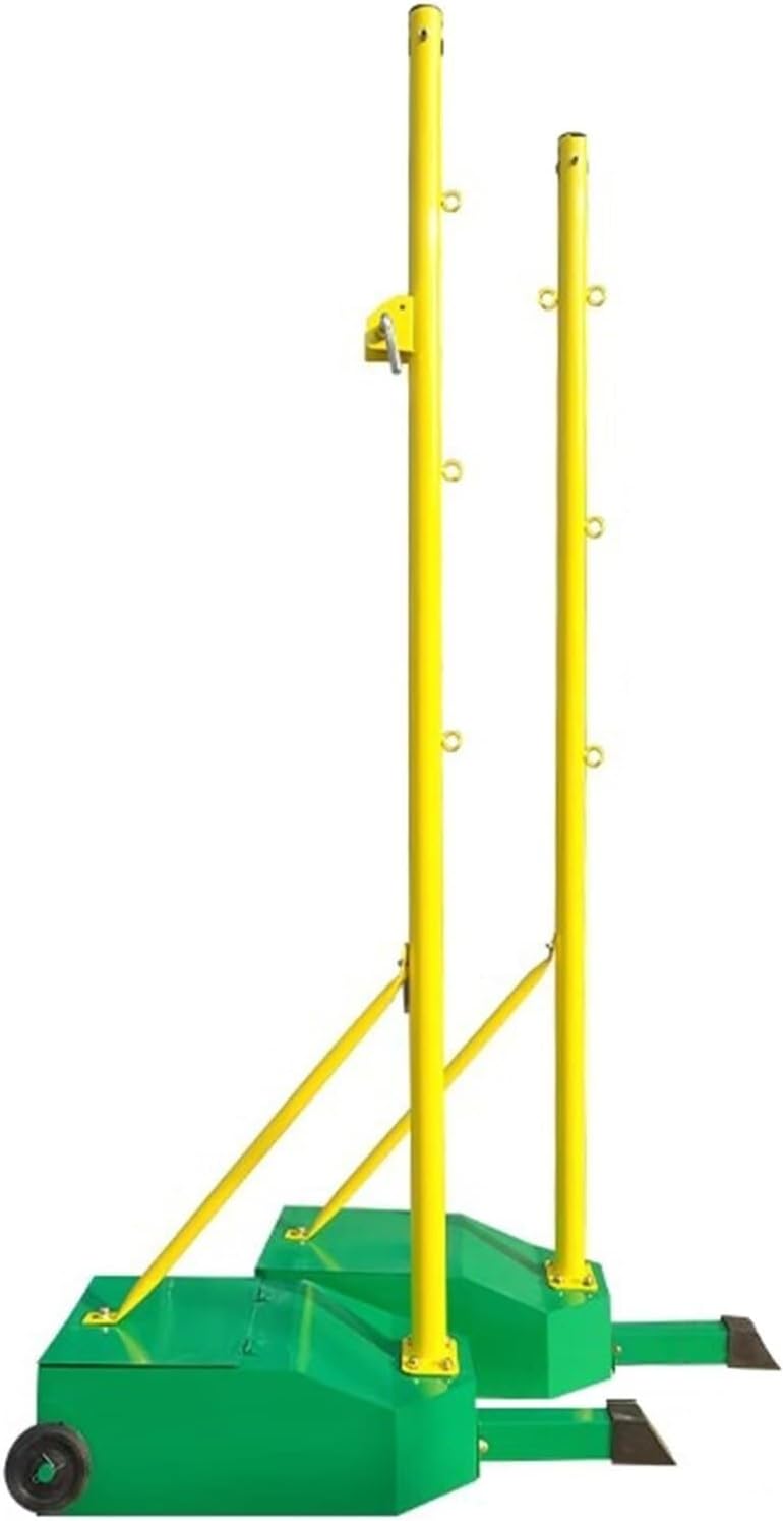 Portable Badminton Net Stand 1.55m Badminton Net Stand Pole, Standalone Sports Training Equipment for Court/Beach/Driveway with PU Wheels, Easy to Move