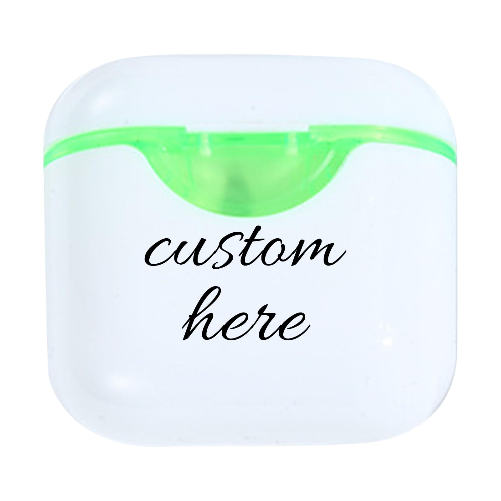 Personalized Pencil Sharpener, Customisable Double Hole with Text or Logo – Manual Sharpener, for 11mm and 8mm Pencils – Student Stationery Gift for Back to School Classroom (Green)
