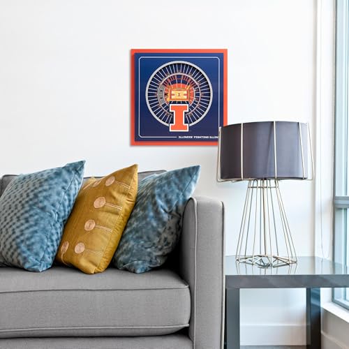 Image of YouTheFan Officially-licensed NCAA Stadium Series 3D Wall Art - multi-layer team stadium replica, detailed sports fan gift, indoor decor