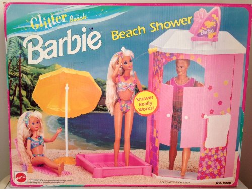 1992 Glitter Beach Barbie Beach Shower Playset