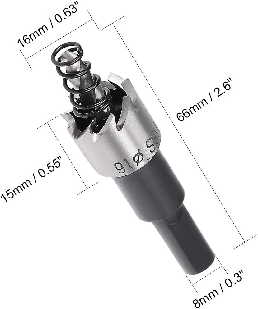 sourcingmap 16mm High Speed Steel HSS Drill Bit Hole Saw Cutter for Metal Alloy Wood - Image 3