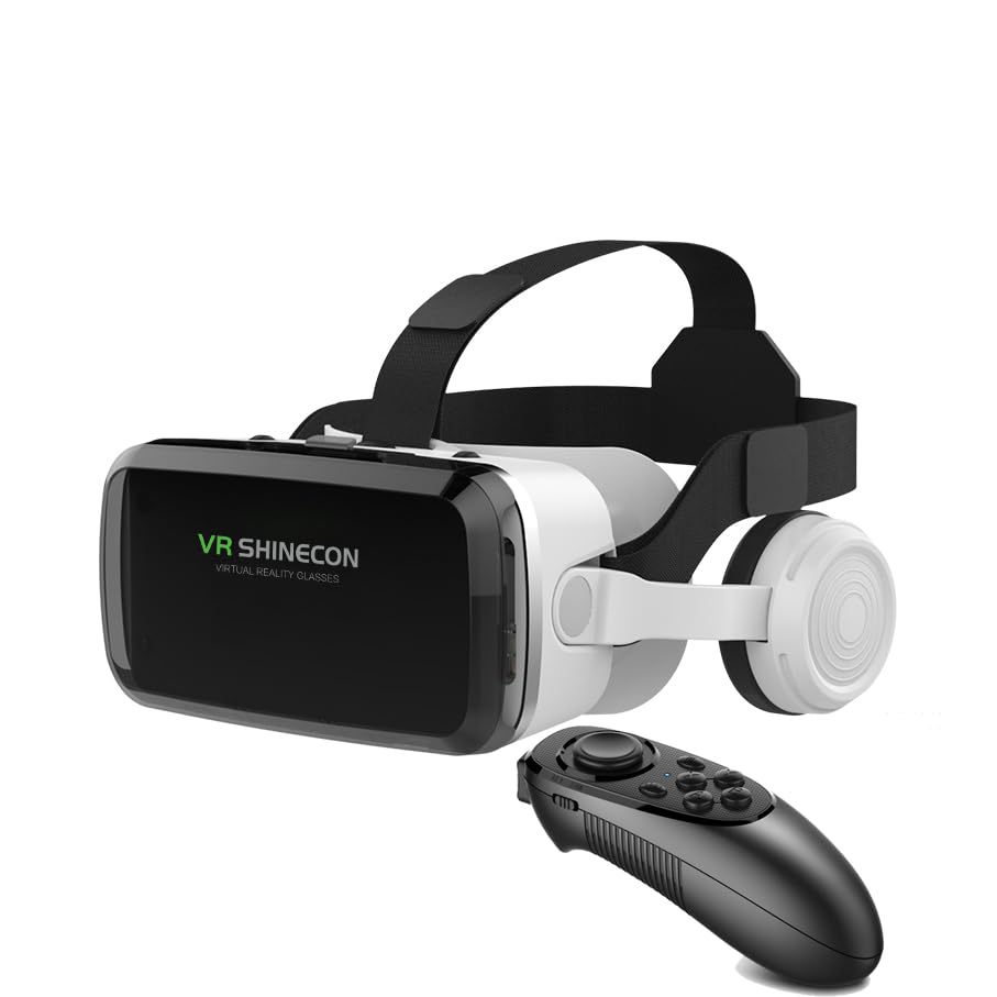 3D VR Headset Compatible for iPhone 15 16 pro Max Mini X R 11 12 Samsung 4.7-6.7" Android Cellphone, Virtual Reality VR Glasses for Movies & Video Games IMAX with Remote Controller
