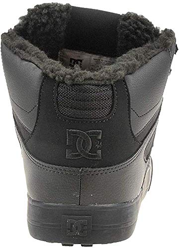 DC Men's Pure HIGH-TOP WC WNT Skate Shoe, Black/Black/Black, 8