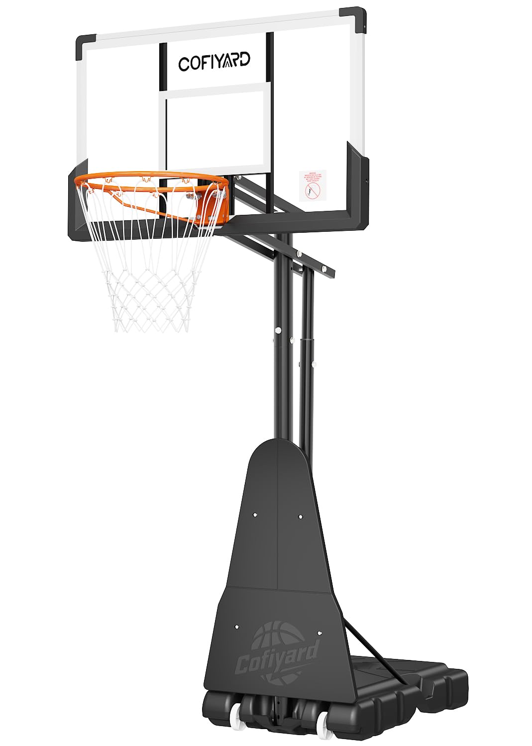 Cofiyard Basketball Hoop Outdoor with 44&amp;48&amp;54 Inch Shatterproof Backboard,10FT Height Portable Basketball Hoop with Sandbag, Adjustable Basketball Goal with Wheels