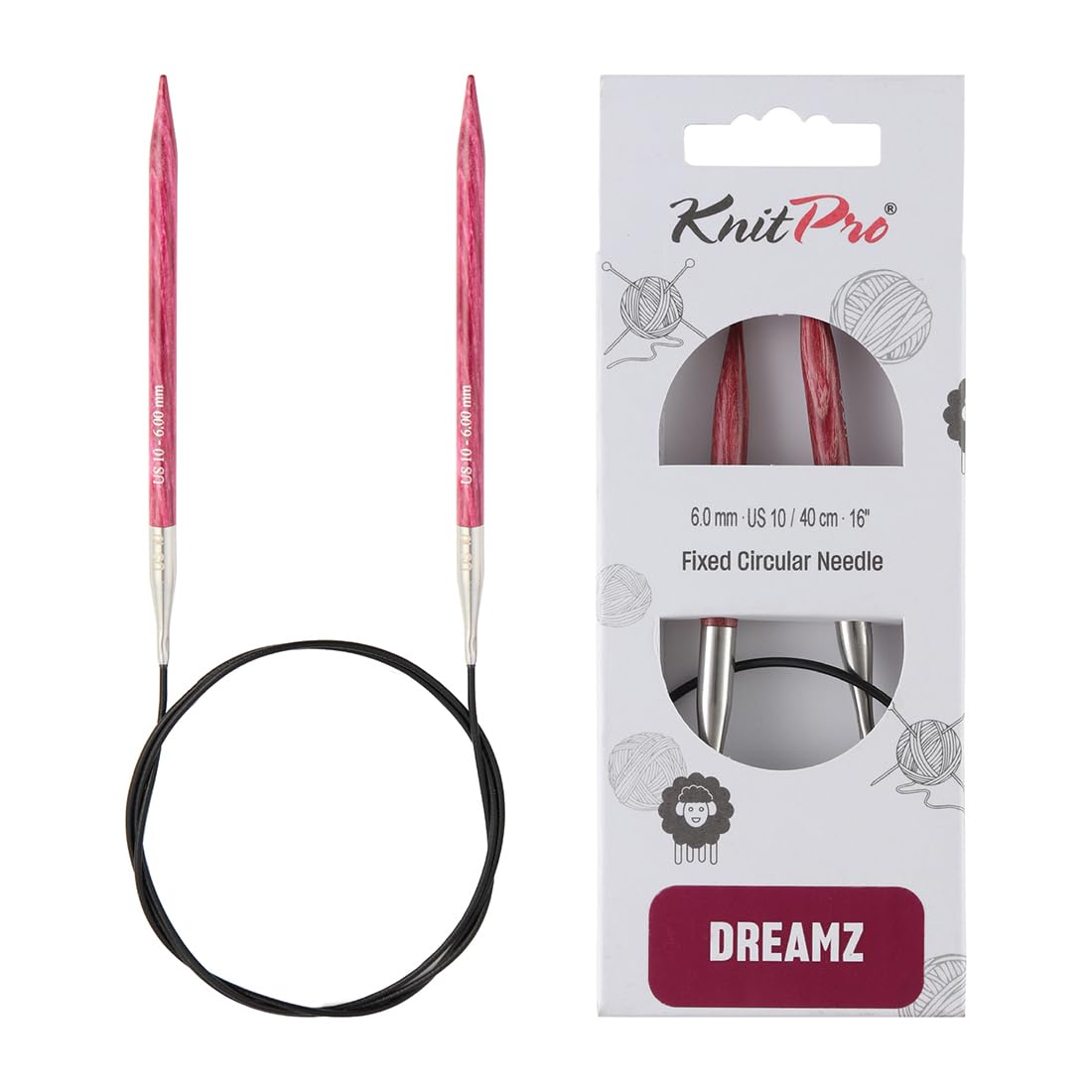Knitpro Candy Pink Dreamz Fixed Circular Needles 16" (40Cm) | Size 6.00Mm