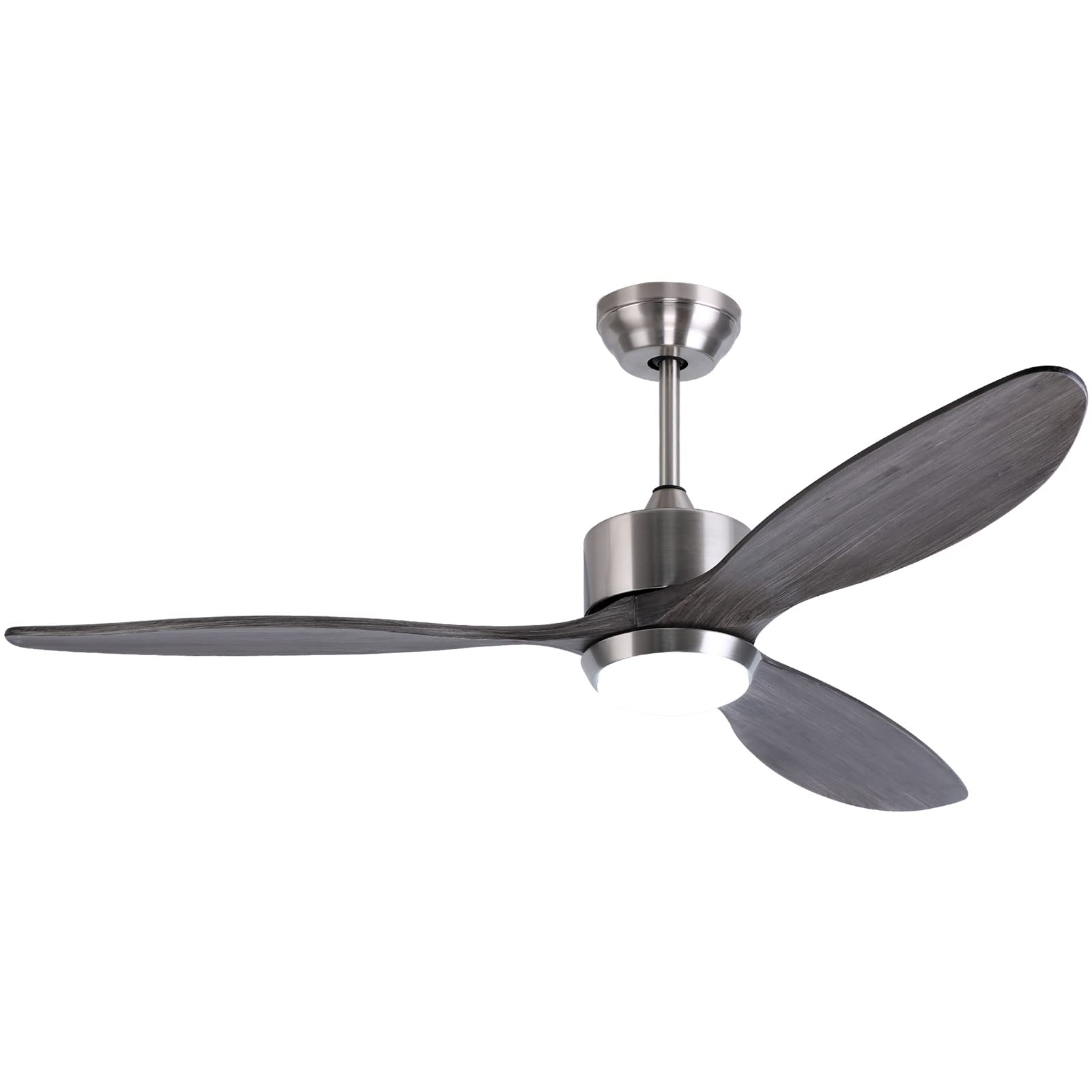 Buy Ovlaim 52 Inch DC Motor Dark Grey Solid Wood Propeller Ceiling Fan