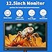 Jexiop 12.5 inch Security Monitor,Small Monitor with Speaker,Remote Control/HDMI/VGA/BNC/RCA Interfaces in for Home | Office | Warehouse Surveillance | RV
