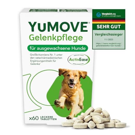 YuMOVE Gelenktabletten für Hunde mit Grünlippmuschel, Glucosamin und Choindroitin für alles Hunde, Hohe Akzeptanz beim Hund