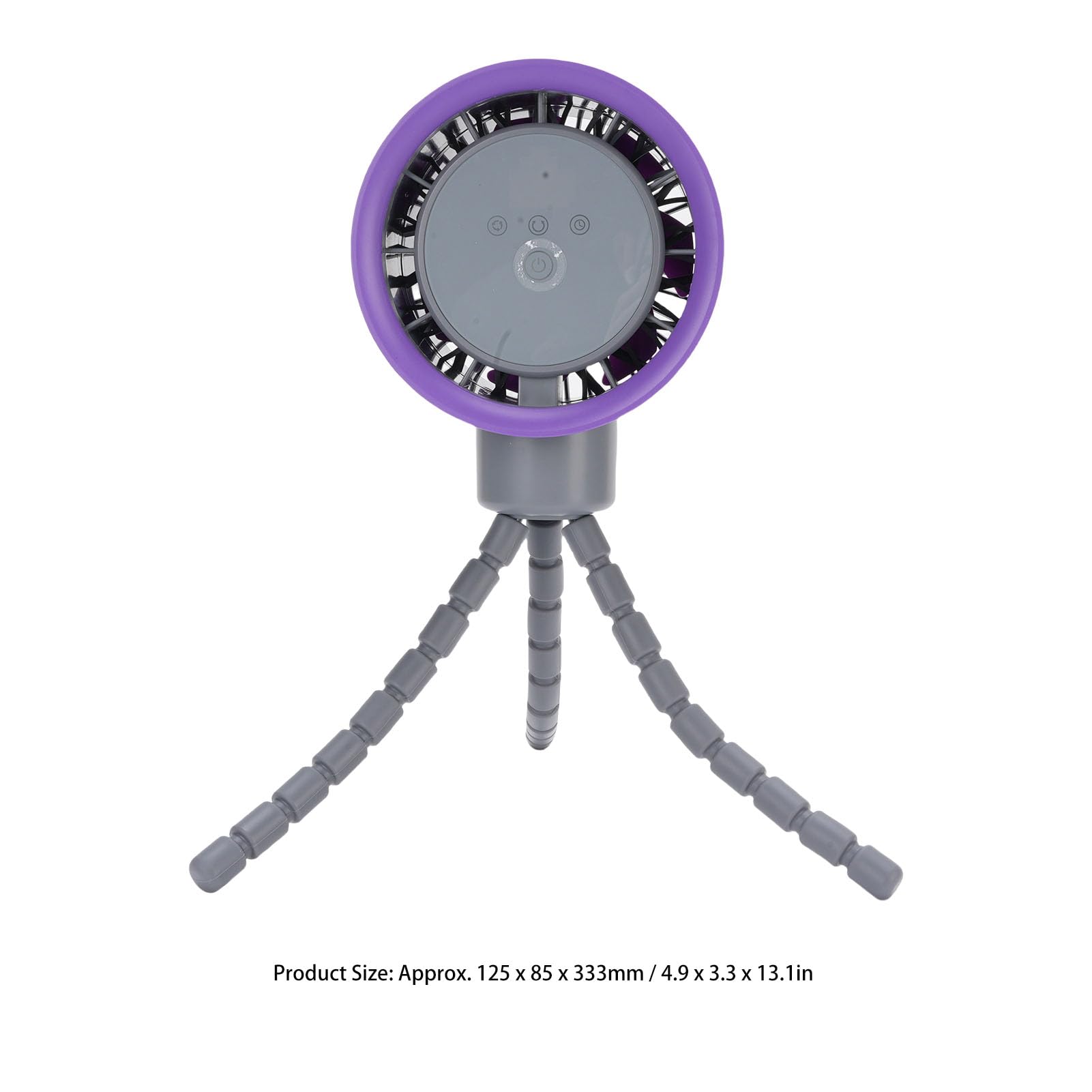 EMUKOEP Ventilador para Cochecito de bebé, Oscilación de 360 ​​grados, Ventilador con Clip para Trípode con Control de Velocidad de Pantalla Digital, Funciona con Batería de 4000mAh para (Gris)