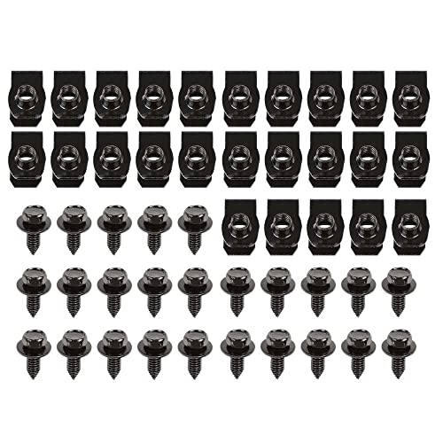 G-Plus Fender Bolts & U Nuts 5/16-18 X 7/8" X 3/4" Washer 1/2" Hex Head 50Pc #TOP17