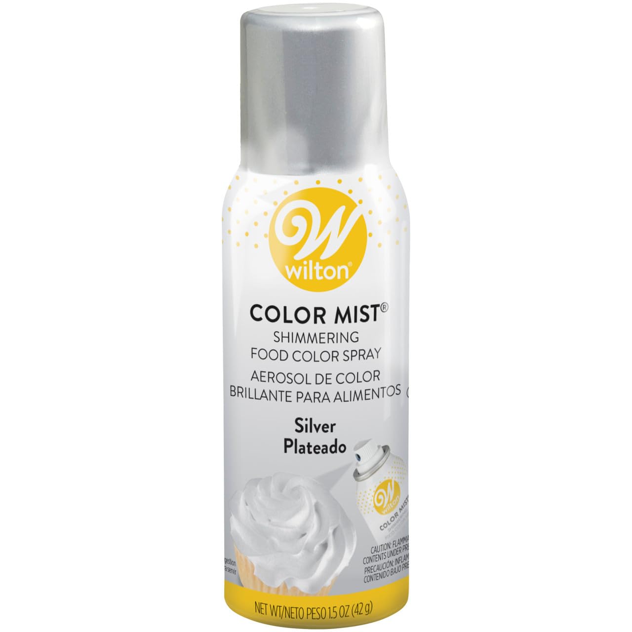 Wilton Metallic, 1.5 oz, Silver Color Mist
