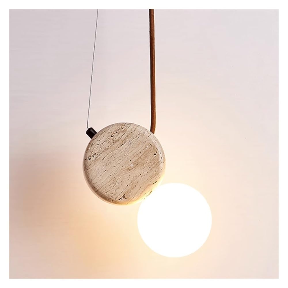 Suspension ciment rétro créative luminaire tête unique hauteur réglable pour chambre et salon