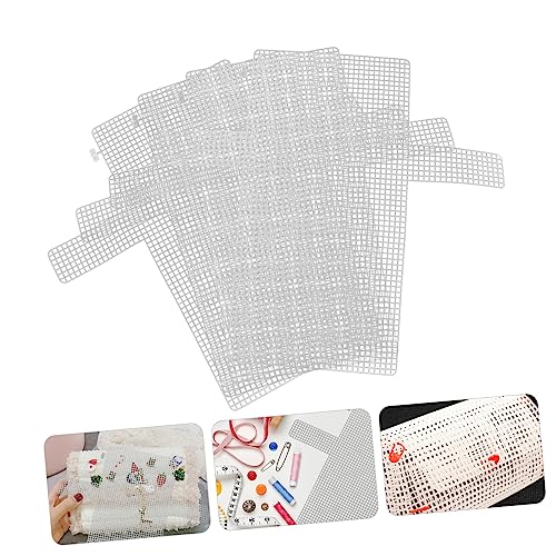 Image of Deer Style Plastic Mesh Sheets 4- .75X14.37 Inch DIY Mesh Sheets for Handmade Bags Crochet Canvas Grid Accessories for Craft Projects
