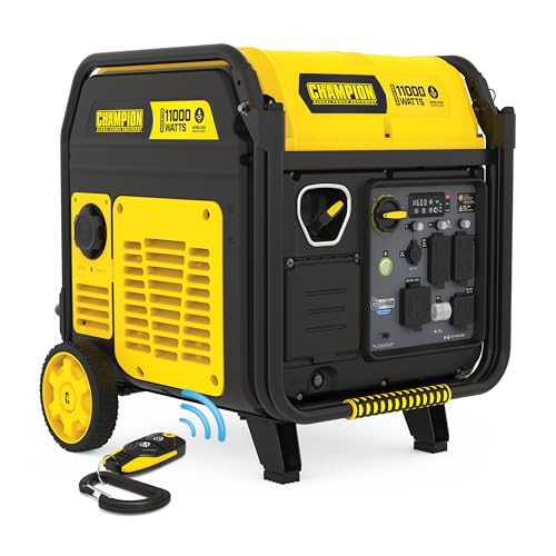 Champion Power Equipment 11,000-Watt Wireless Remote Start Home Backup Portable Inverter Generator with Quiet Technology and CO Shield