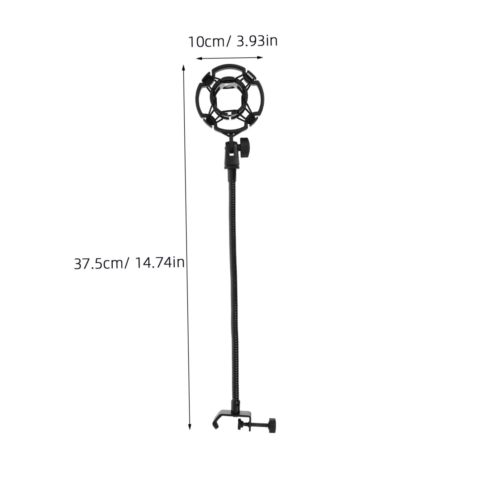 YARNOW Gooseneck Microphone Stand Clamp Adjustable Shock Mount Holder for Live Streaming Recording and Voice Recognition Compatibility Enhanced Stability Compact Design