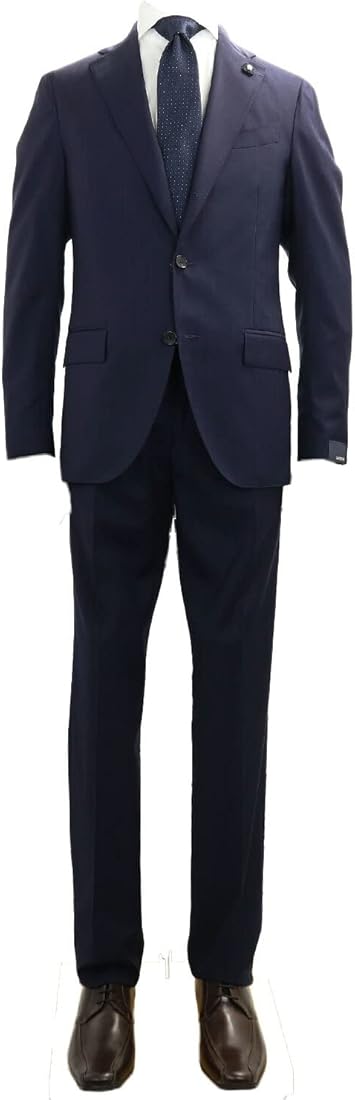 人気 ラルディーニ セットアップ スーツ ネイビー ストライプ ウール