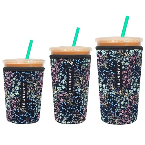 Reusable Insulator Neoprene Sleeve for Iced Coffee & Cold Soda