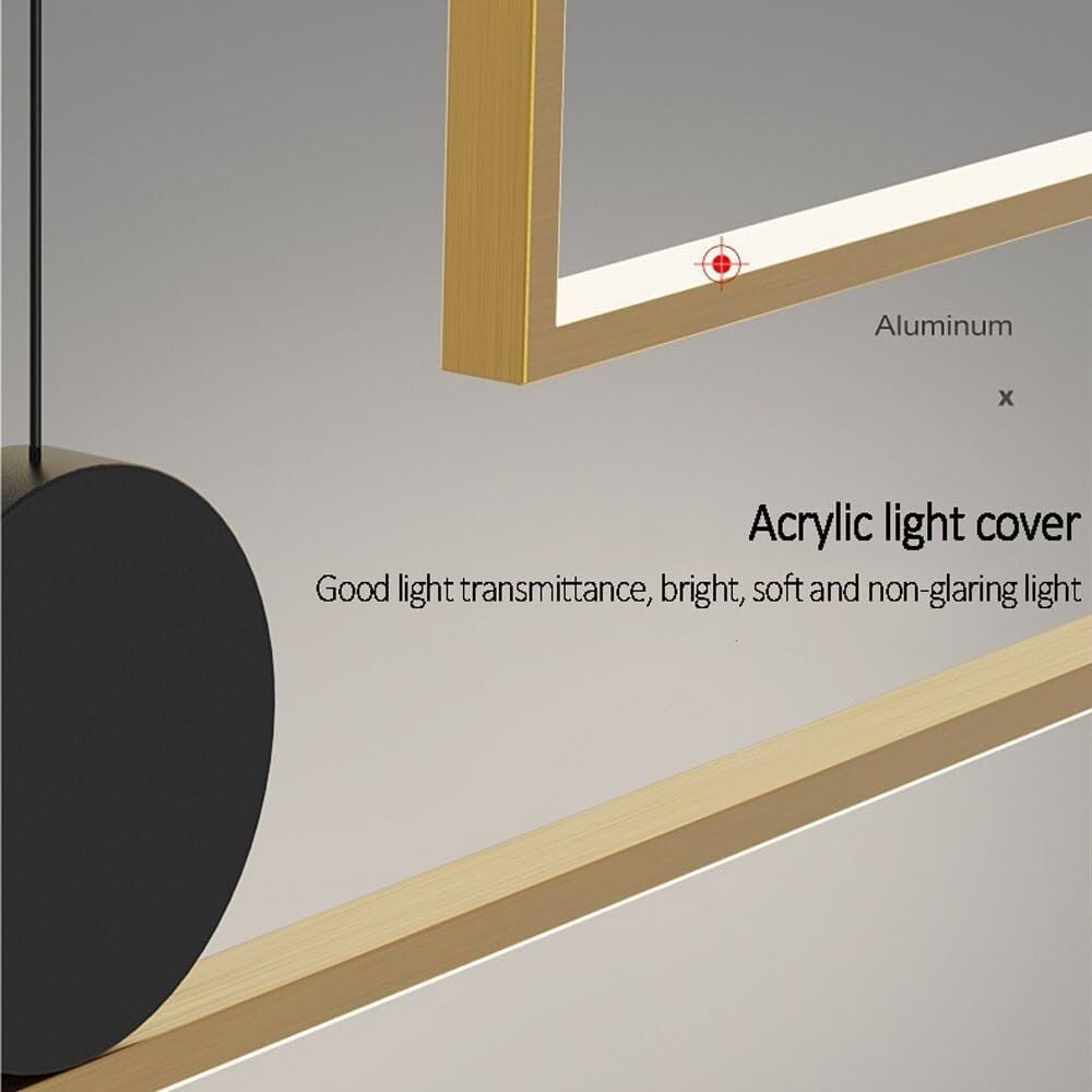 Moderna Illuminazione a Sospensione Circolare a LED dimmerabile lineare a LED in Acrilico, Tavolo da Pranzo Contemporaneo, Ingresso, Isola della Cucina con Luce a Sospensione remota