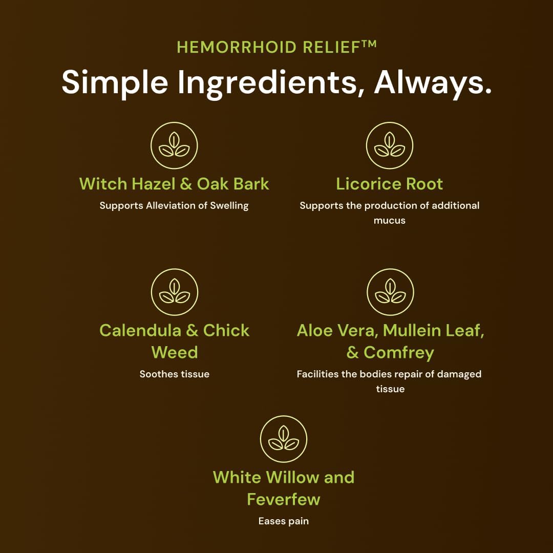 Nature's Rite Hemorrhoid Cream, Fast Acting Shrinking Cream, Made from Natural Ingredients - 18 Presaoked Cotton Pads : Health & Household