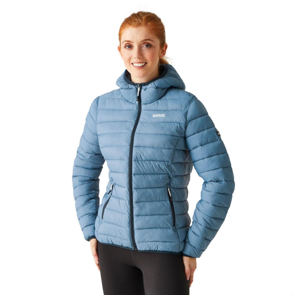 Regatta Women's Light Blue 'Marizion' Hooded Puffer Jacket Size 18