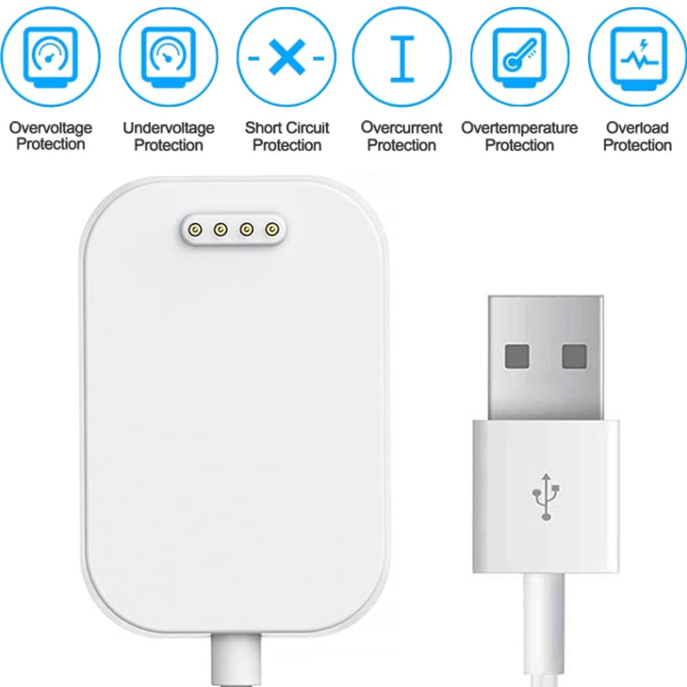 Threeeggs Charger for Gizmo Watch 3 2 1, Replacement Charging Cord Magnetic USB Charging Cable Dock for Gizmo Kids Smart Watch 3.3ft / 100cm (2-pack, White)