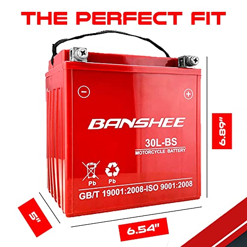 Banshee YTX30L-BS Battery For Harley Davidson Fl Flh Flt Flhr Road King Glide Touring 4Yr Warranty thumb #3