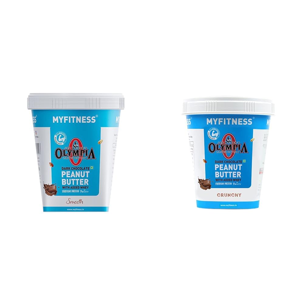 MYFITNESS Olympia High Protein Peanut Butter Smooth & Crunchy Combo | Whey Protein for Muscle Building & Repair | Tasty Nut Butter Spreads for Healthy Lifestye | Guilt Free Diet Snack (510gm + 510gm)-image-32