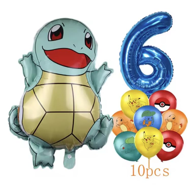 Pokémon Ballons numériques/numéraux | 15+ ans | Squirtle | Six