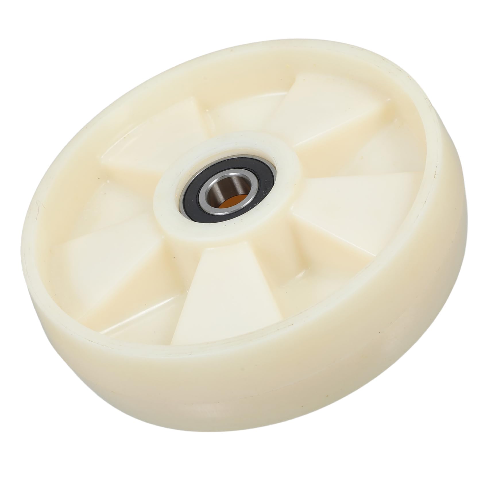 Drehbare Nylon Hubwagenräder mit Kugellager 200x50 Mm Achse 47mm Robuster Lenkrolle für Palettenwagen im Lager und Supermarkteinsatz
