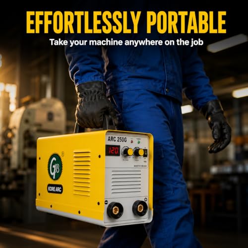 Image of 250G 250 Amp ARC Welding Machine with VRD & Arc Force | MOSFET Inverter Technology | Industrial Overcurrent Switch | 220V Single Phase | Heavy Duty 3.15mm Rod Welding