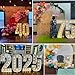 4FT Light Up Numbers Pre-Cut Frame Giant Marquee Numbers 1, Mosaic Numbers for Balloons, First 1st 21st Birthday Anniversary Decorations Party Decor