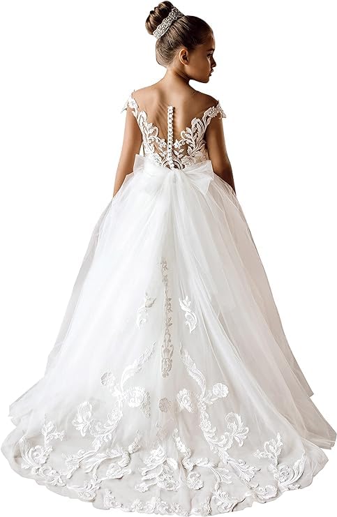 Hongyangjing Vestidos de flores para niñas para boda...