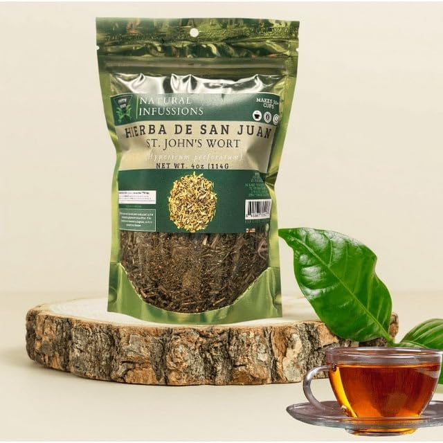 Miniatura 3 de Te Herbal Hierba de San Juan 4 onzas, té de hierbas (té de flores de hierba de San Juan), bolsa resellable, 100% té fresco natural