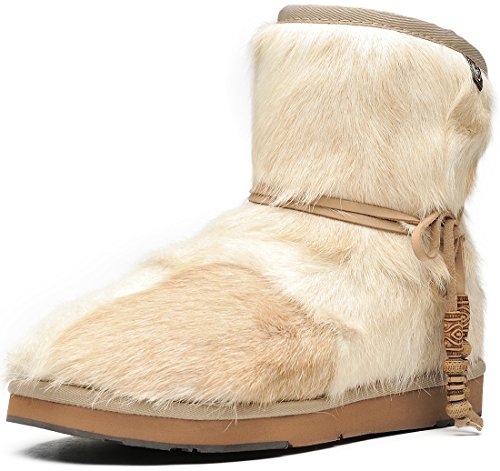 Aumu Women's Classic Mini Sheepskin Winter Boot Fur Boot White Size 7