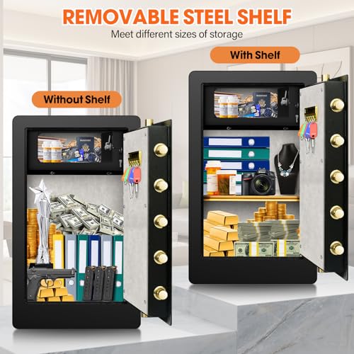 5.3 Cuft Extra Large Home Safe Fireproof Waterproof, Heavy Duty Fireproof Safe Box with Fireproof Bag, Programmable Keypad and Inner Lock Box, Digital Security Safe for Document Firearm Medicine