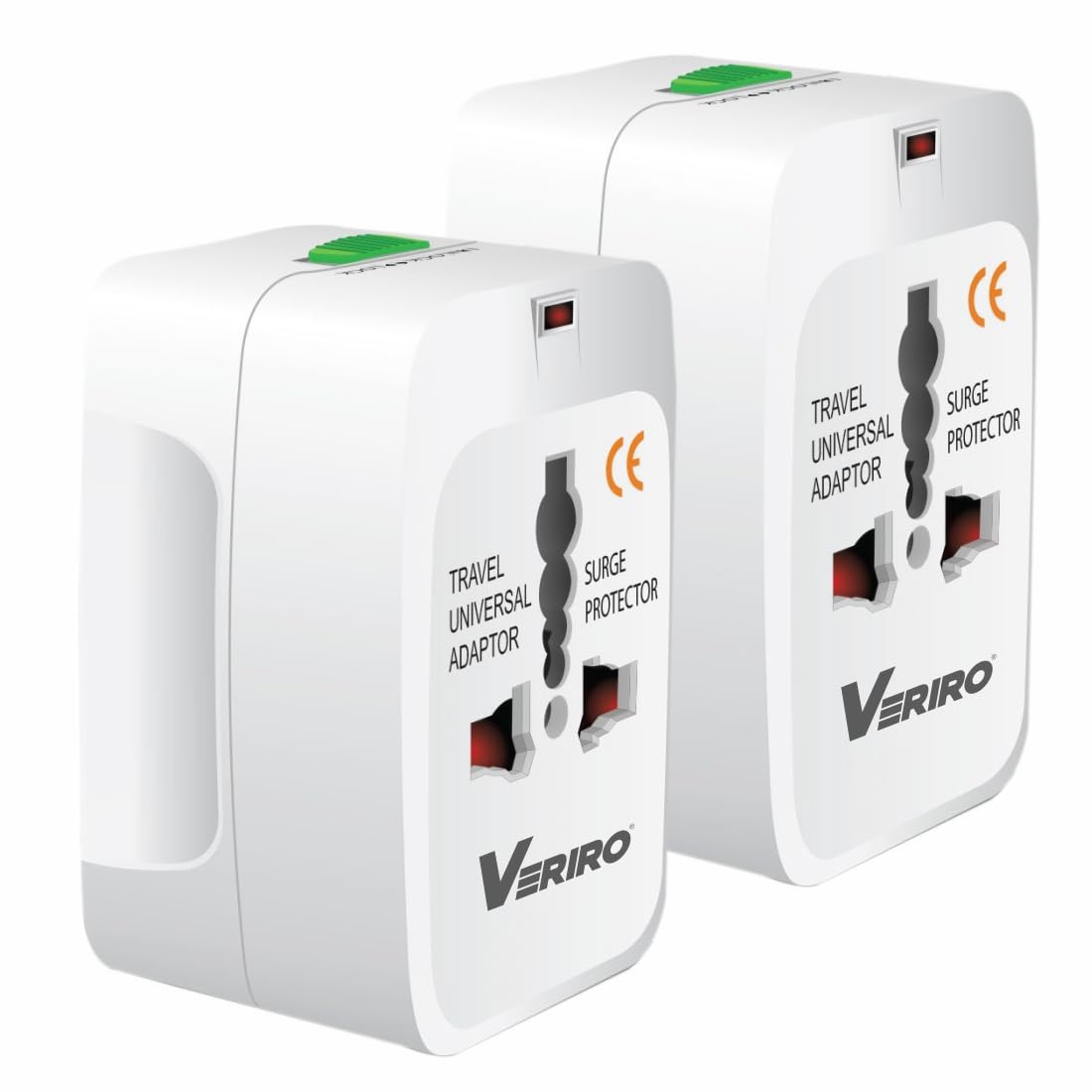 Veriro Universal Travel Adapter | International All in One Worldwide Travel Adapter and Phone Wall Charger | Multi Type Power Outlet |100-250 Voltage Travel Charger - Pack of 2 (B0CF4ZNPBJ) Amazon Price History, Amazon Price Tracker