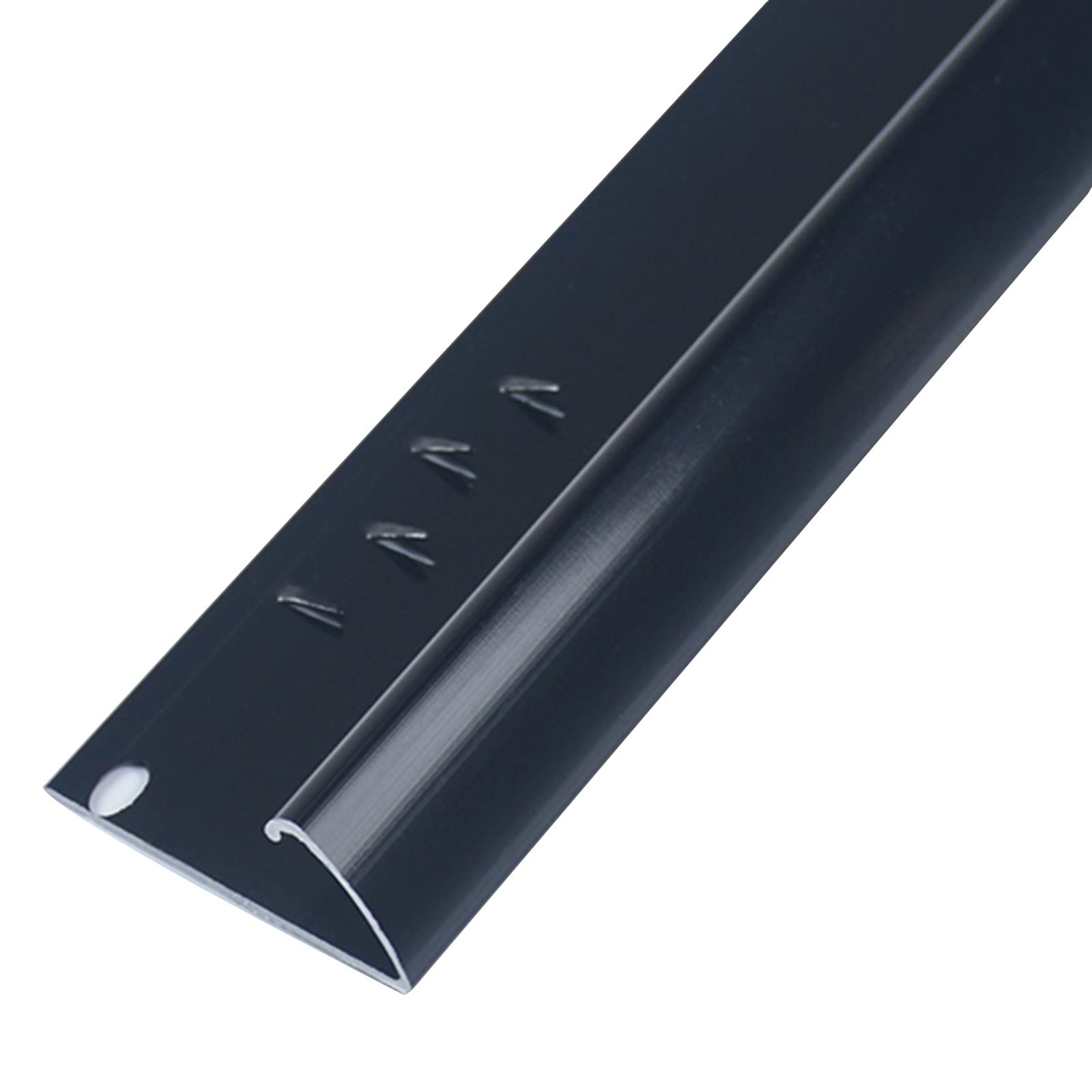 Lightweight Thresholds Ramp Reducer/Carpet Edge Trim,Extra Wide Floor Transition Strip, for Sliding Glass Door Vinyl Flooring(Black,130cm/51.2in)