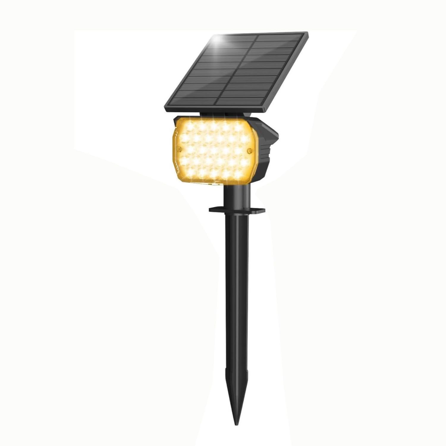 hixyer Solar Spotlights Outdoor Garden 6 Pack, Waterproof 3 Lighting Modes Solar Powered Landscape Lights