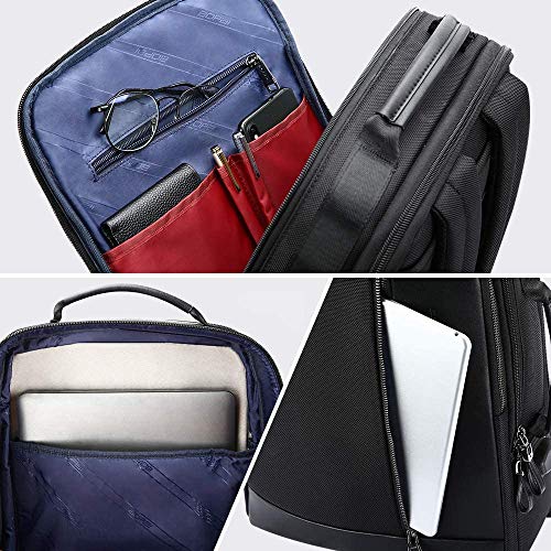 BOPAI Zaino Antifurto Intelligente e Zaino per Laptop Portatile 15.6 Pollici Impermeabile con Ricarica USB Zaino College Casual Viaggio Bussiness, Nero