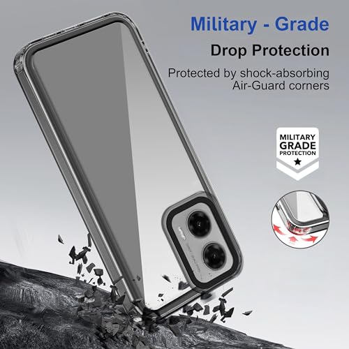 Image of Zapcase Back Case Cover for Moto G35 5G | Compatible for Moto G35 5G Back Cover | Case Cover with Camera Protection | (TPU + PC | Translucent Black)