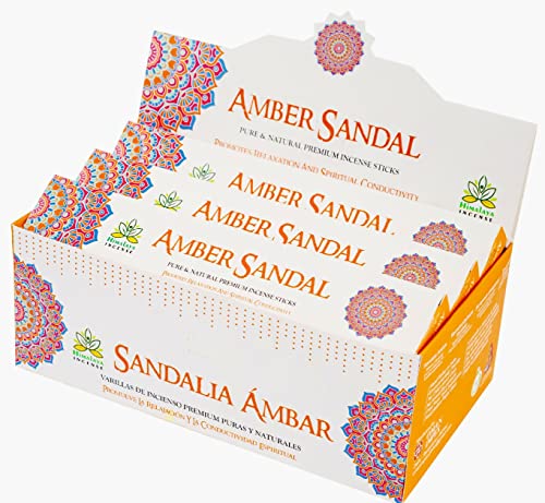 Image of Himalaya Premium Incense Sticks for Everyday Use Aroma Fragrance Sticks Pooja Room Items for Home & Prayers Freshness Positive Energy (Sandal Incense) (Pack of 12, Each of 15 GM)
