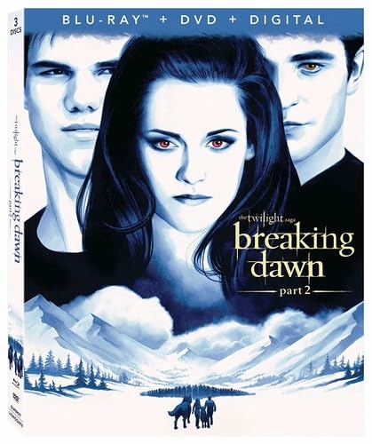 Breaking Dawn Pt2 Blu-ray pack de 3 discos de la saga Crepúsculo original