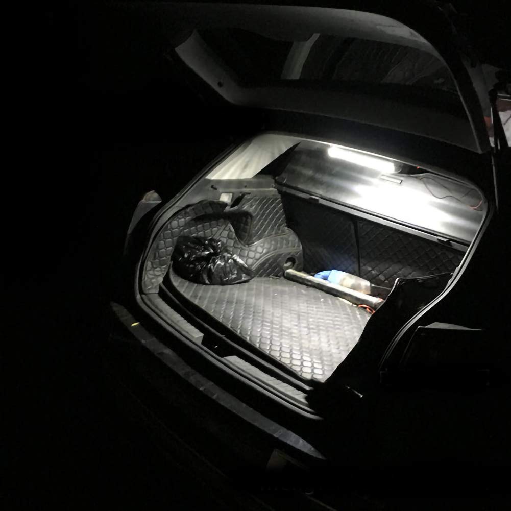 Barra de luces LED para interiores, 72 LED 12-85V Luz de punto de tira blanca con interruptor de ENCENDIDO / APAGADO, Lámpara de techo de automóvil por RV Camión Bote Caravana Yate (4 piezas)
