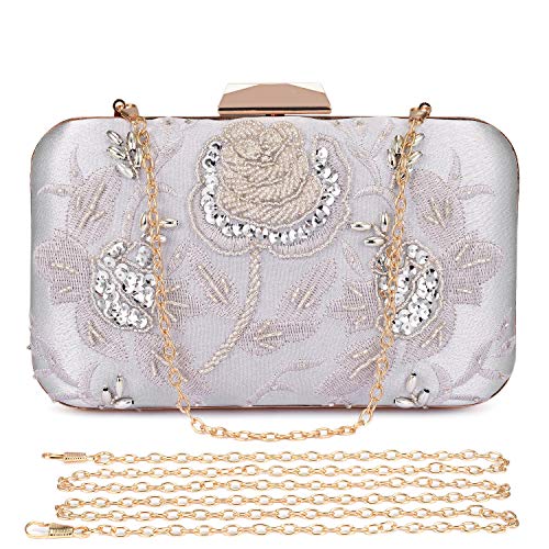 UBORSE Sac de Soirée Femme Paillette Sac à Main Mariage Broderie