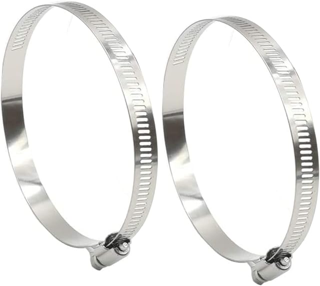 Hose Clips,Hose Clamp,2pcs Jubilee Clips Steel Duct Clamps Worm Gear Adjustable Large Size Stainless Steel 2 Pack Pipe Clips Worm Drive Clamp Assorted for Securing Hose Connections (91-114mm)