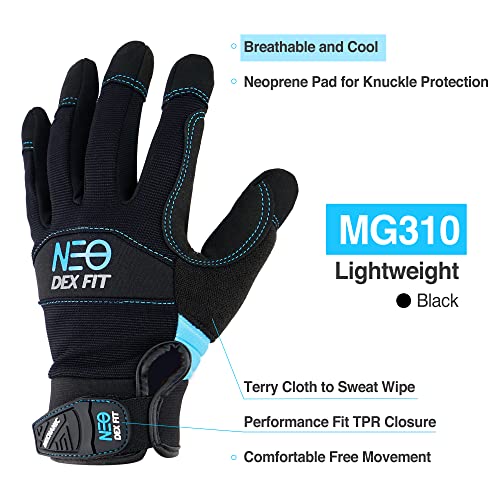 DEX FIT Mechanic Gloves MG310 Lightweight, Durable...