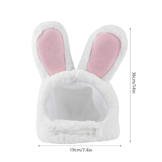 Foto 2 de 8 de Fdit Pet Traje Sombrero Orejas Conejo Gato Piel Pet Traje Cosplay Cap Accesorios