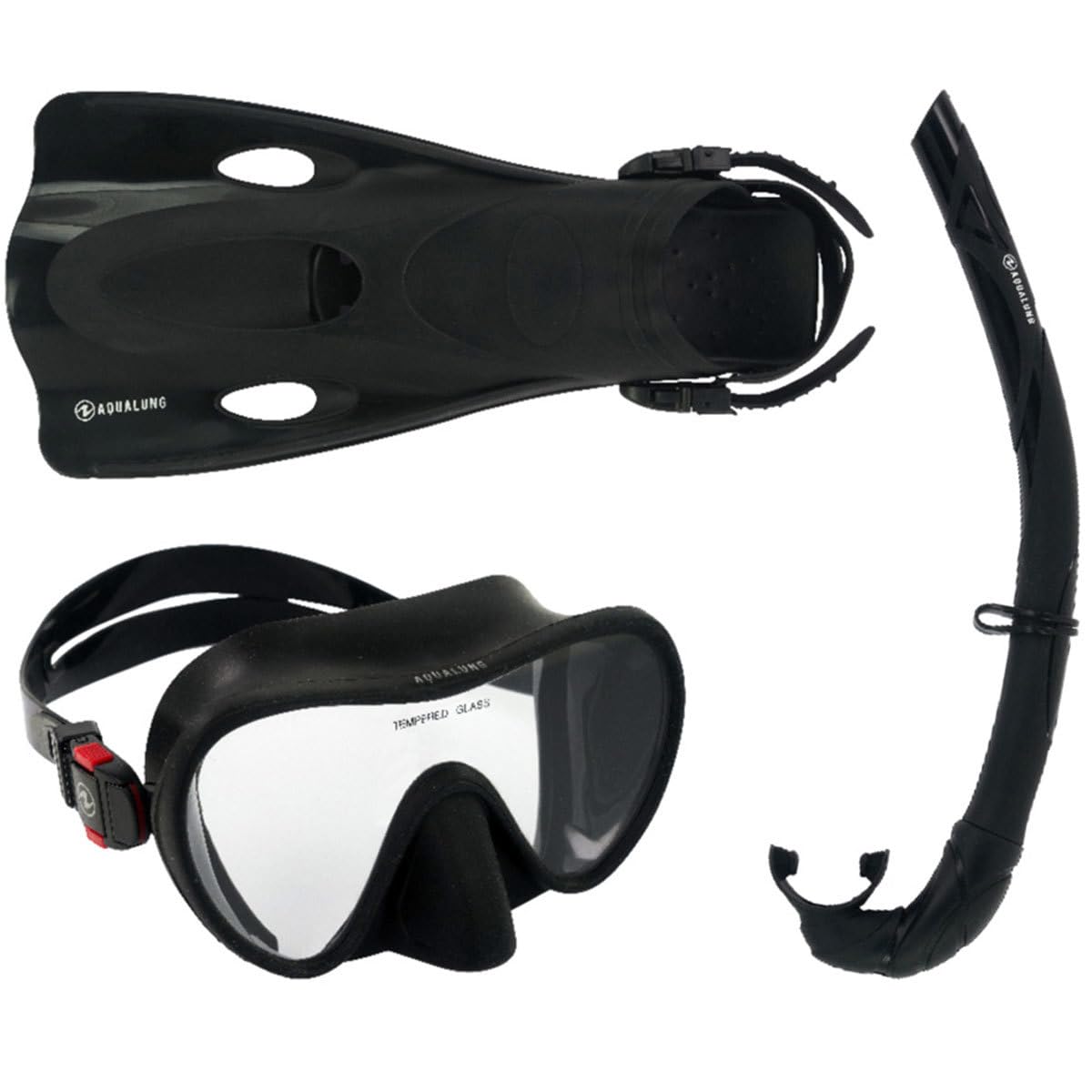 Aqualung Nabul Snorkeling Set - Black, Large/X-Large
